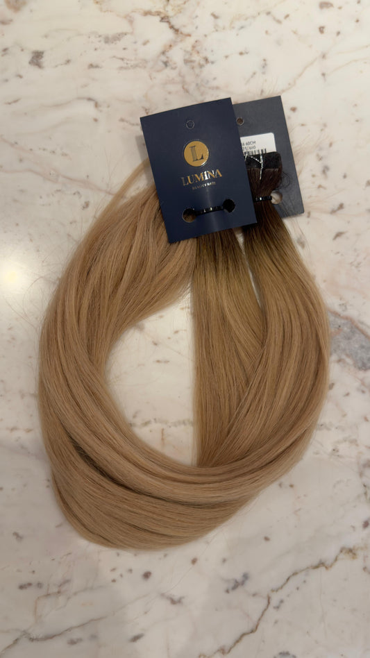 Extensões Lumina Loiro Dourado com Raiz - QueensLife